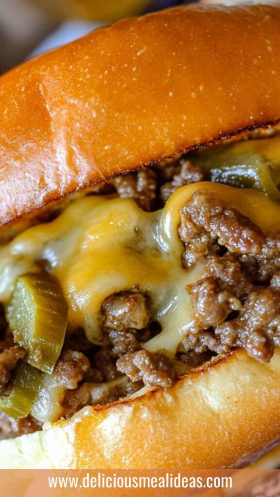 Ground Beef Philly Cheesesteak Copycat Recip