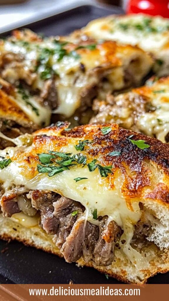 Philly Cheesesteak Garlic Bread Copycat Recipe