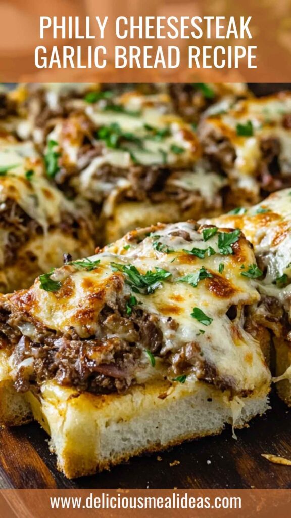 Philly Cheesesteak Garlic Bread Recipe