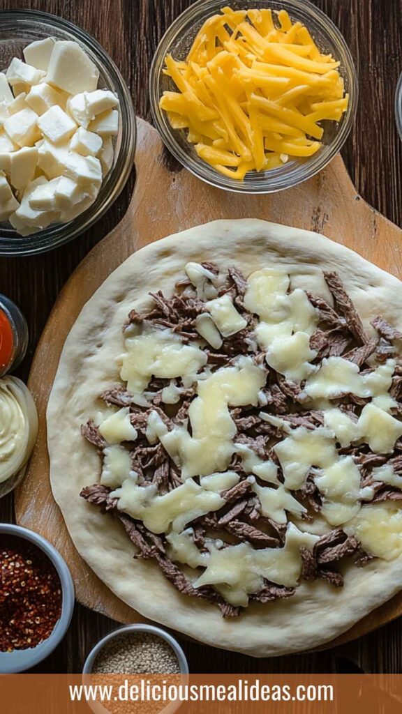 Philly Cheesesteak Pizza Copycat Recipe