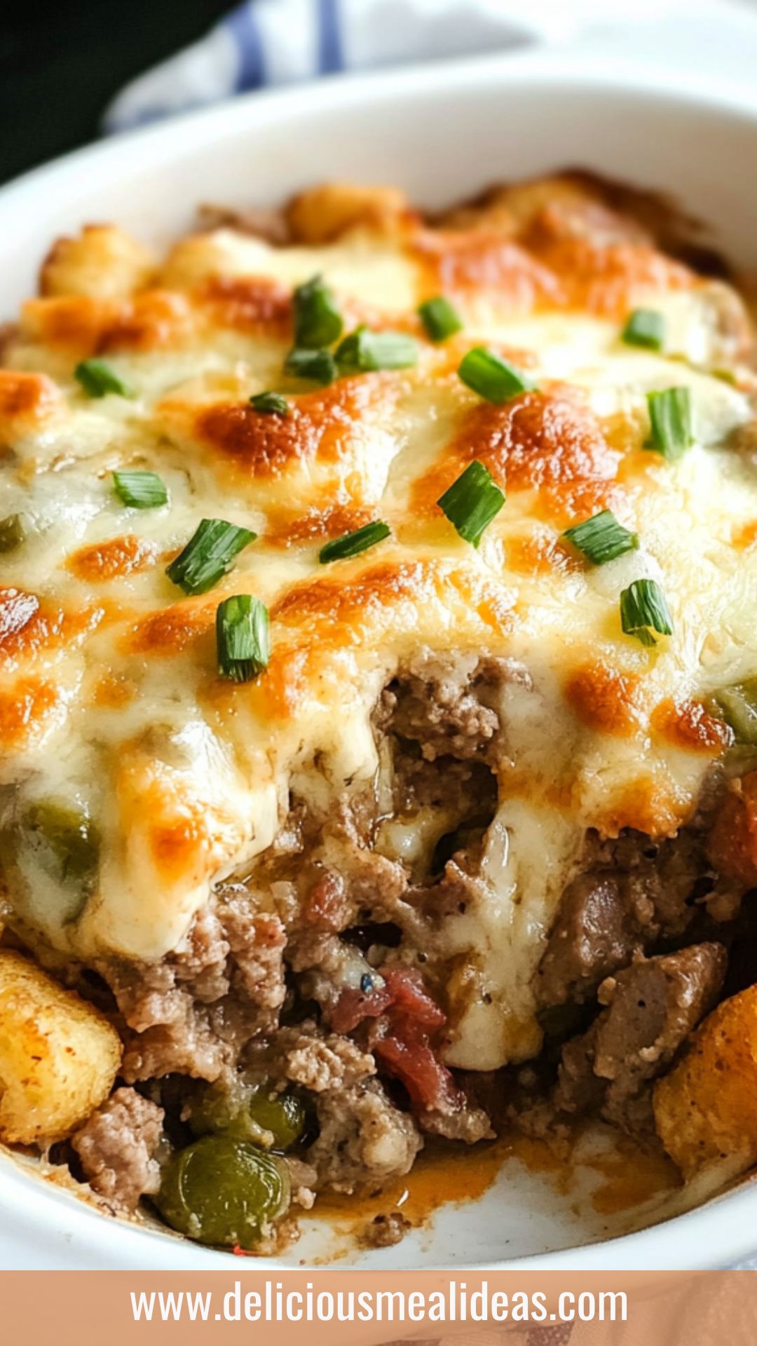 Best Philly Cheesesteak Tater Tot Casserole Recipe