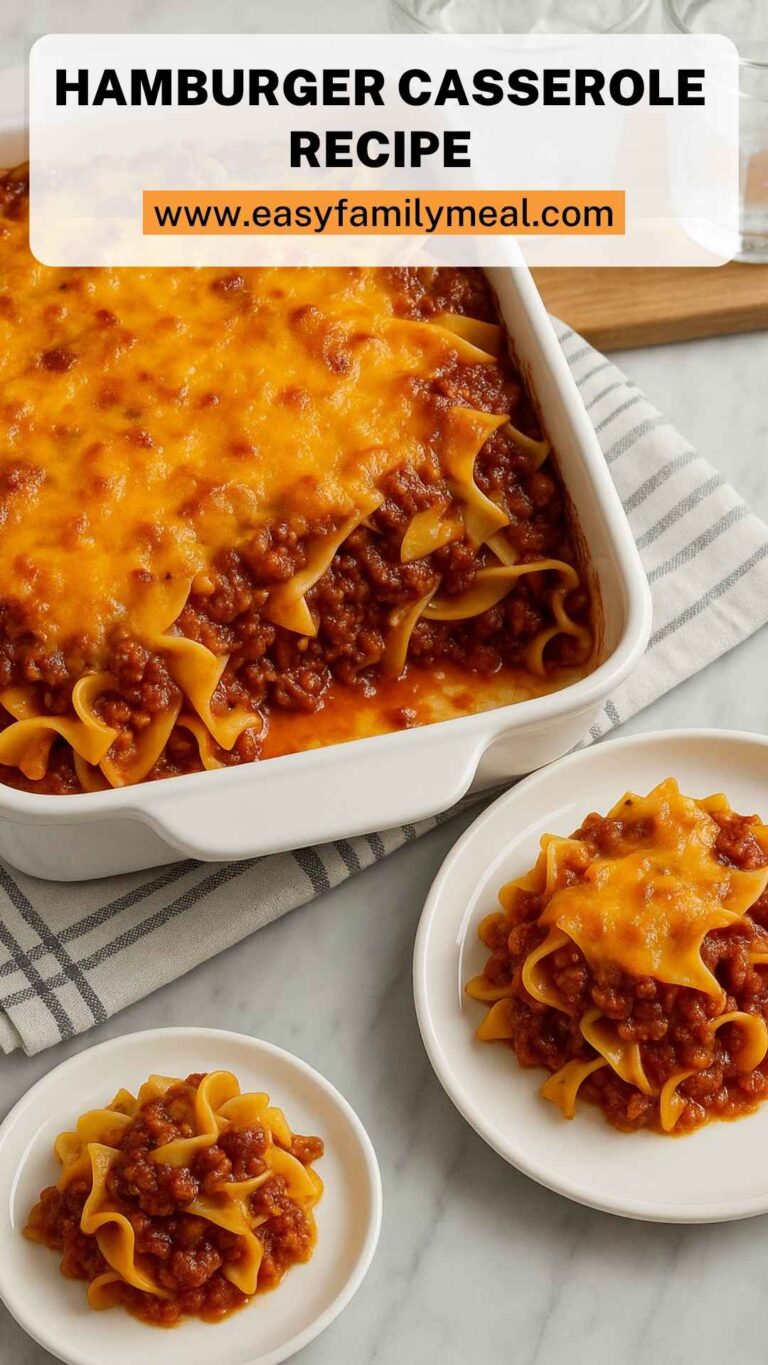 Hamburger Casserole Recipe – Delicious Meal Ideas
