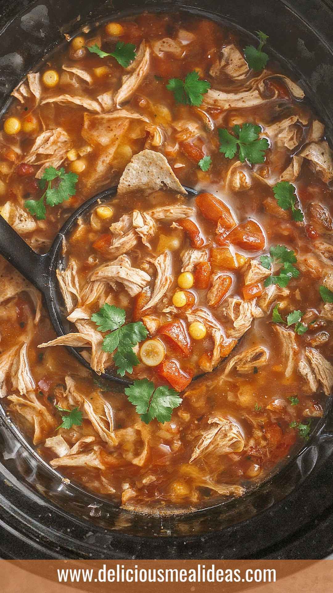 Slow Cooker Chicken Tortilla Soup Copycat Recipe