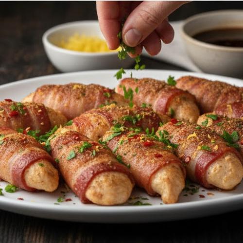 Step 6: Coat the Wrapped Chicken Step 6: Coat the Wrapped Chicken