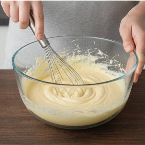 Step 4: Add the Eggs and Vanilla