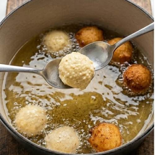 Step 5: Fry the Hush Puppies Step 5: Fry the Hush Puppies