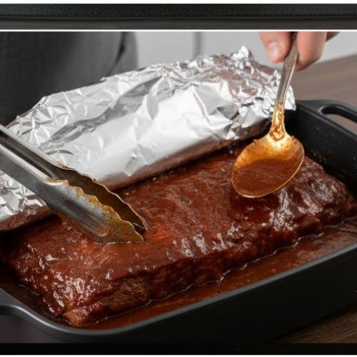 Step 6: Turn and Sauce the Ribs Step 6: Turn and Sauce the Ribs