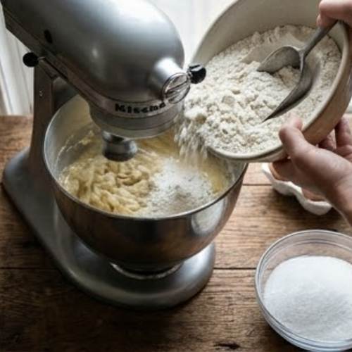 Step 6: Combine wet and dry ingredients Step 6: Combine wet and dry ingredients