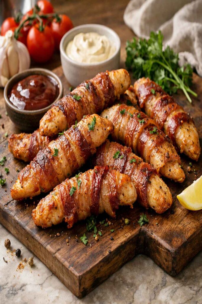 Bacon Wrapped Chicken Strips Recipe