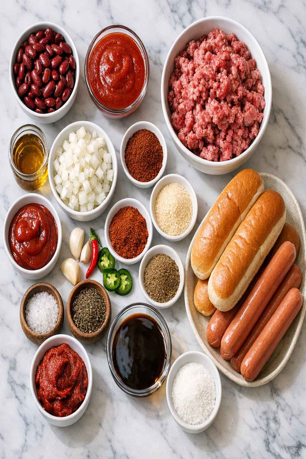 Hot Dog Chili Recipe ingredients