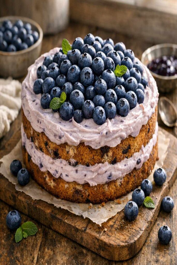 Blueberry Cake With Fresh Blueberries Recipe