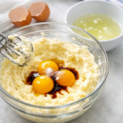 Step 3: Add Egg Yolks, Salt, and Vanilla