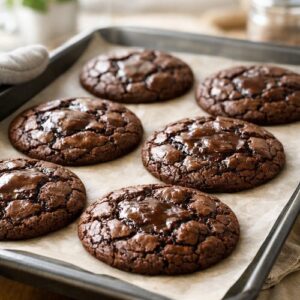 Brownie Cookies Recipe Fudgy Crackly step 7