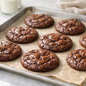 Brownie Cookies Recipe Fudgy Crackly step 8