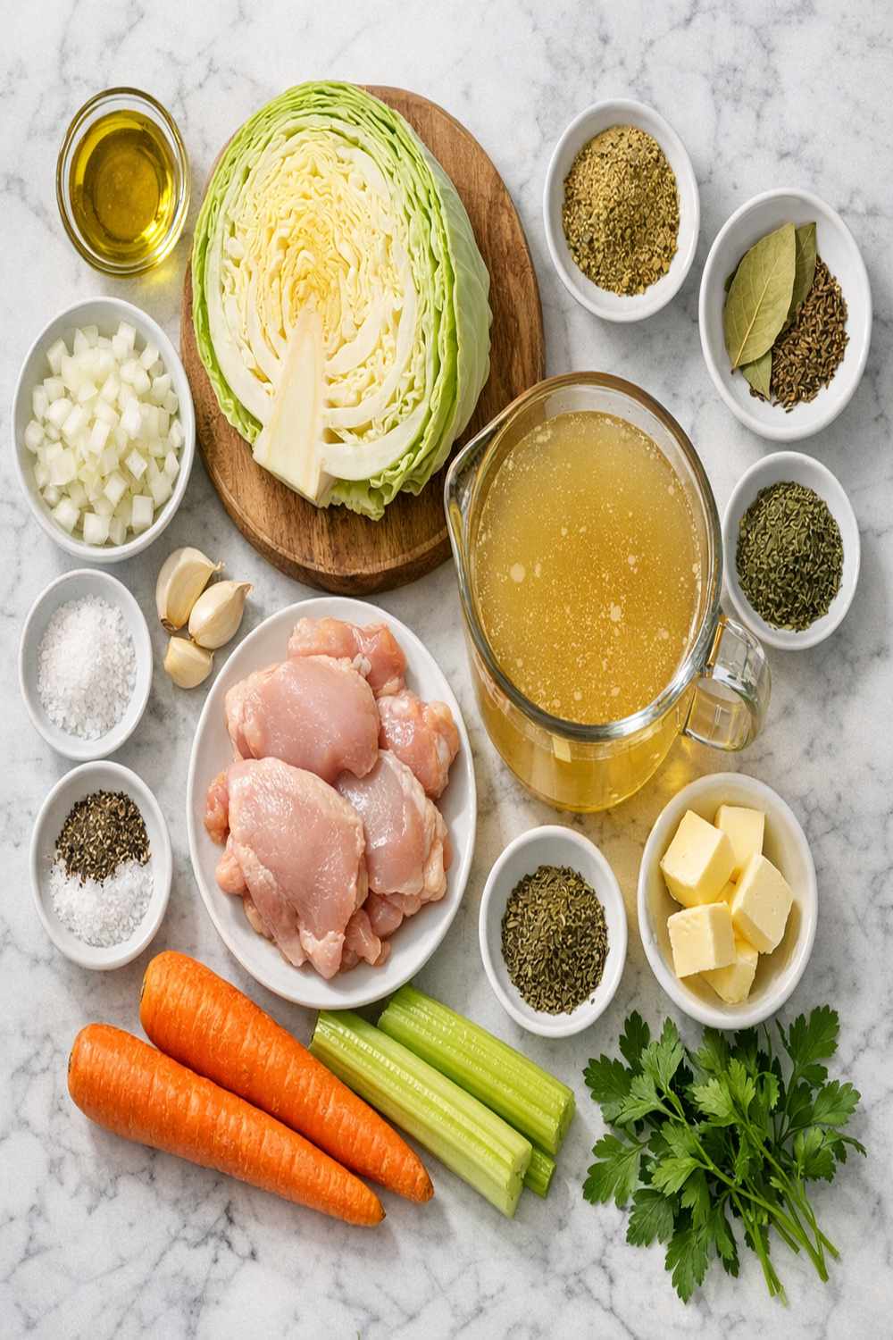 Cabbage With Chicken Broth Recipe ingredients