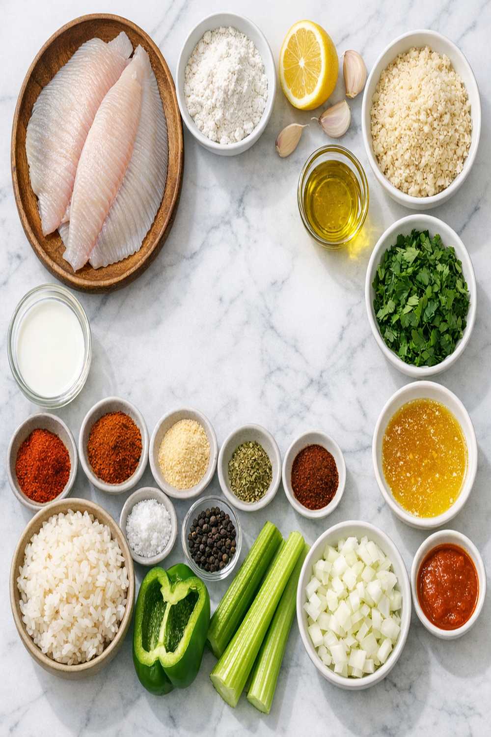 Cajun Flounder Recipe ingredients