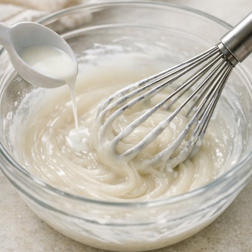 Step 3: Add 1 Tablespoon of Milk and Whisk Until Completely Smooth