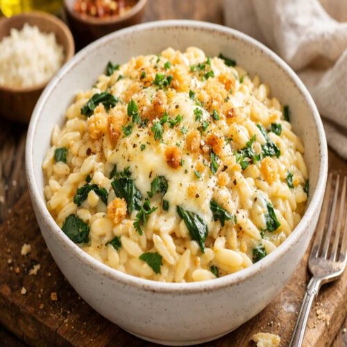 Creamy Cheesy Orzo Recipe