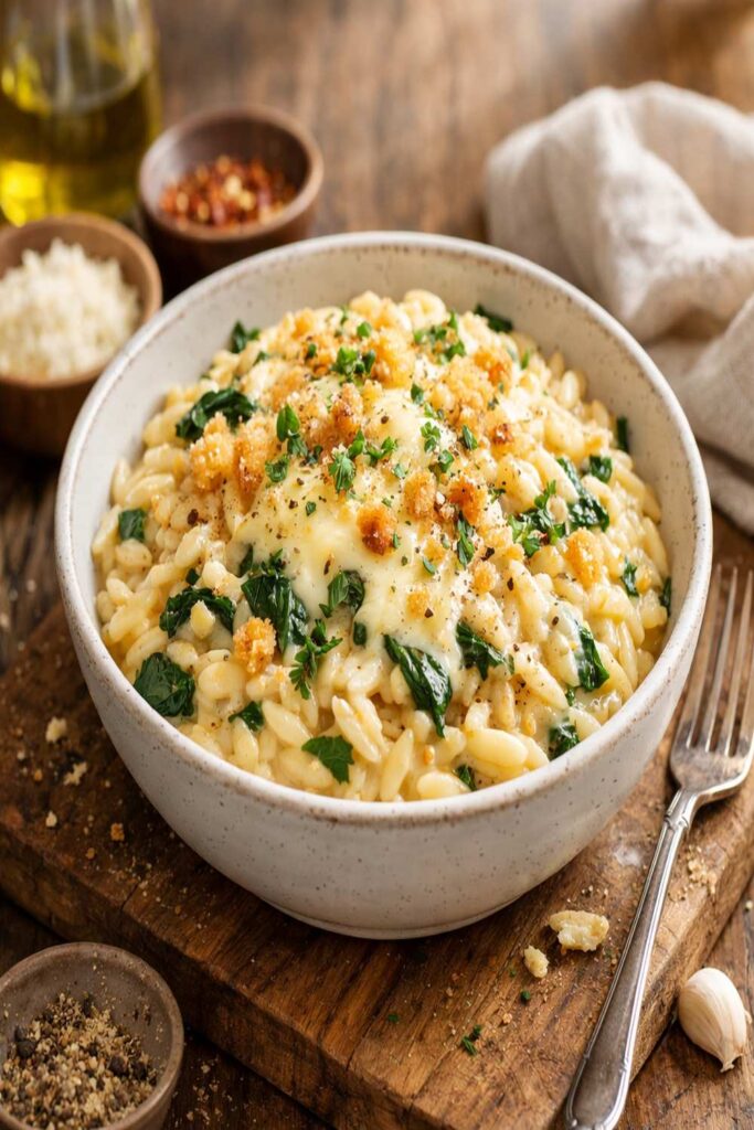 Cheesy Orzo Recipe