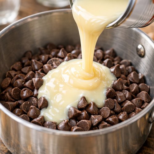 Step 2: Combine Your Chocolate and Sweetened Condensed Milk